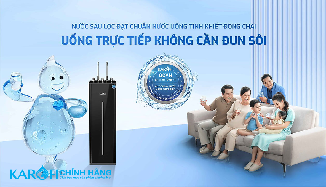 Uống trực tiếp Máy lọc nước nóng lạnh Karofi KAD-L56