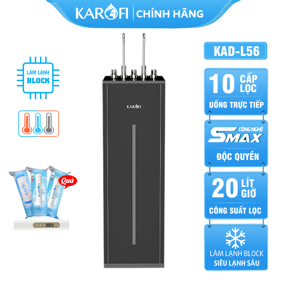 Máy lọc nước nóng lạnh Karofi KAD-L56