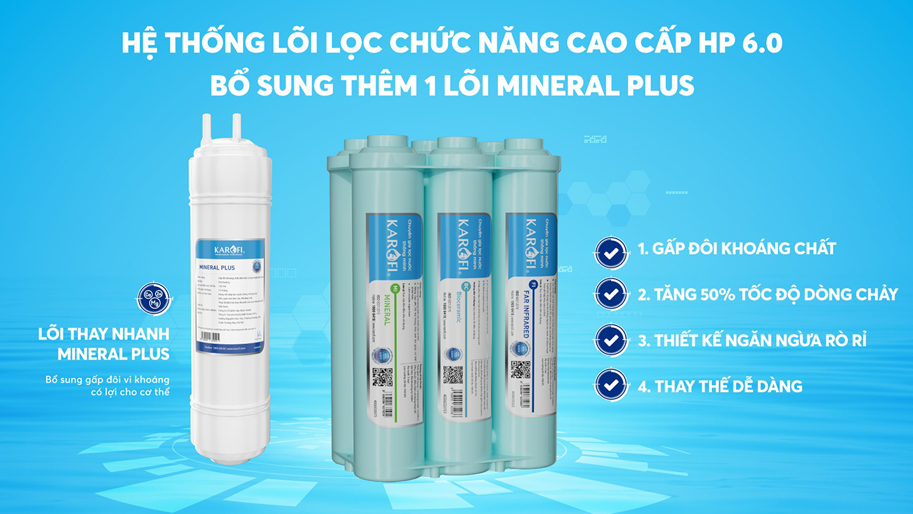 Máy lọc nước nóng lạnh Karofi KAD-X56