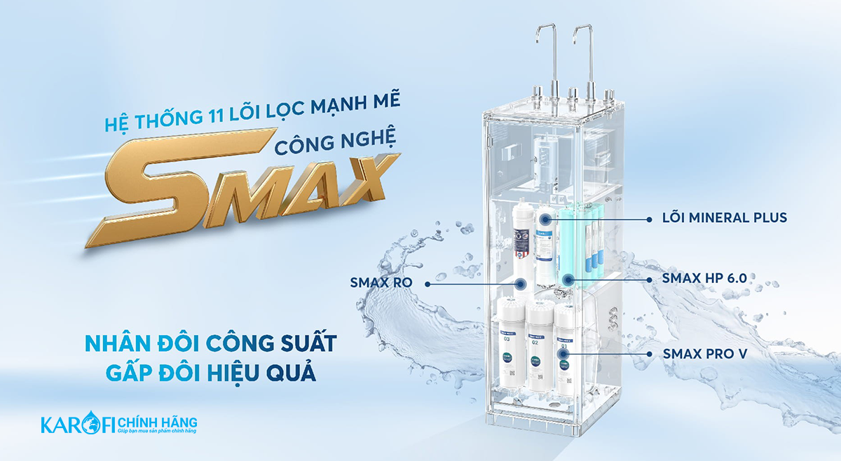 Máy lọc nước nóng lạnh Karofi KAD-D528