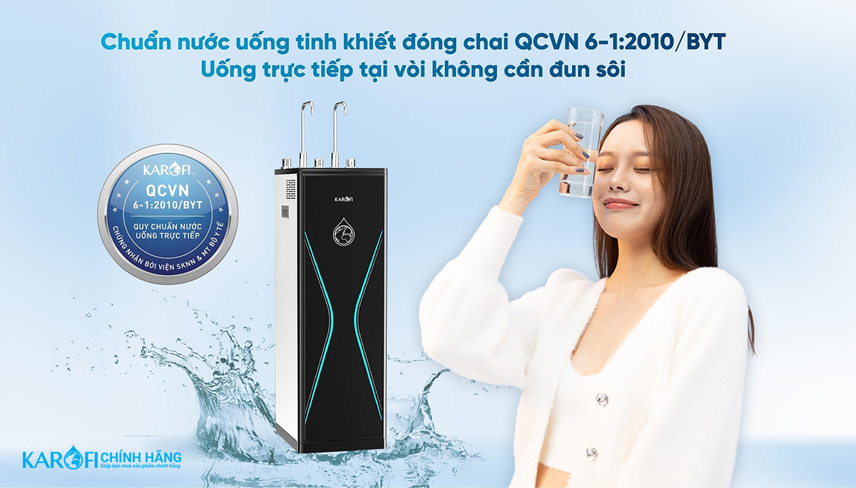 Máy lọc nước nóng lạnh Karofi KAD-D528