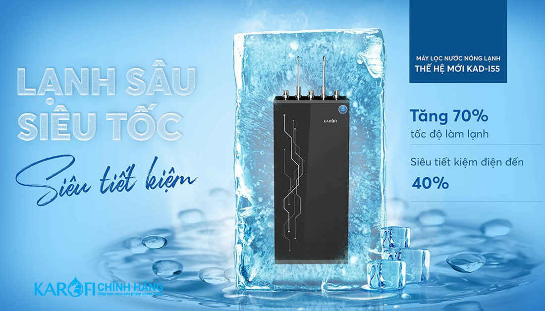 Máy lọc nước nóng lạnh Karofi KAD-I55