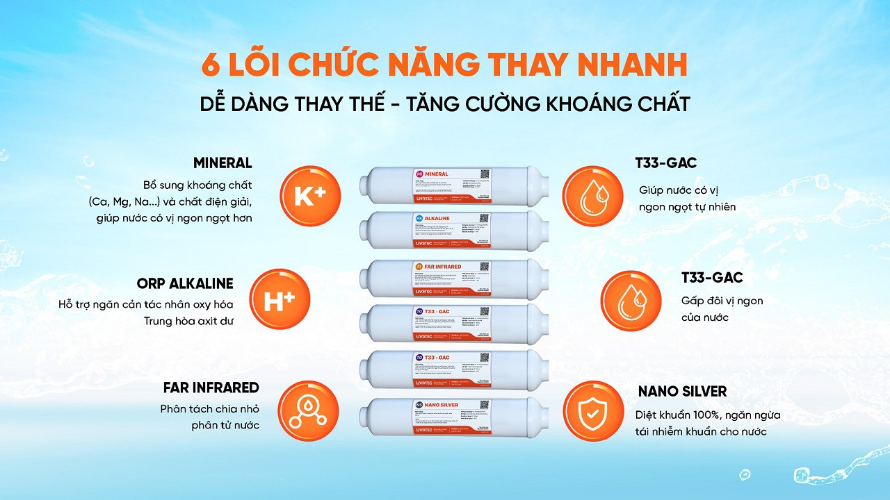 Máy lọc nước nóng lạnh Karofi Livotec 616