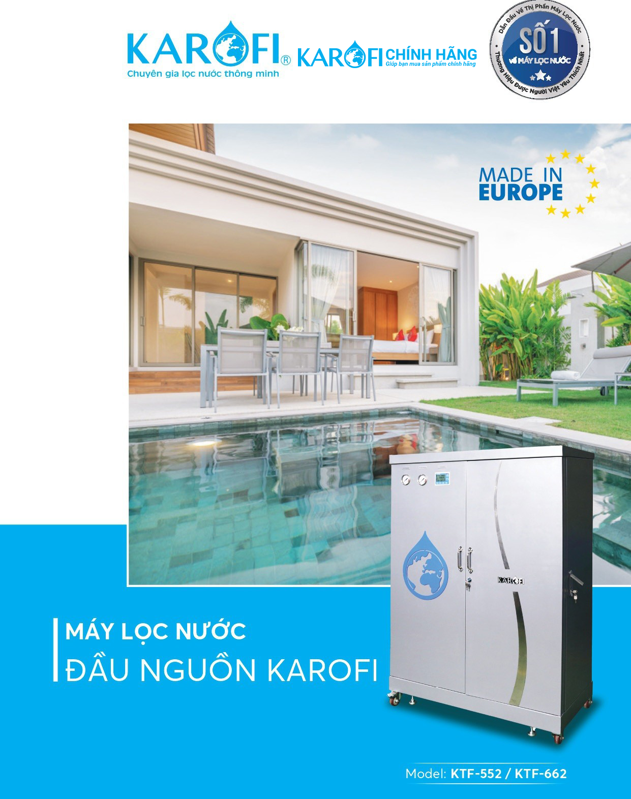 Máy lọc nước tổng đầu nguồn Karofi KTF 552