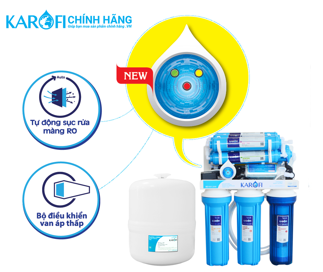 Tự động báo thay lõi trong máy Karofi