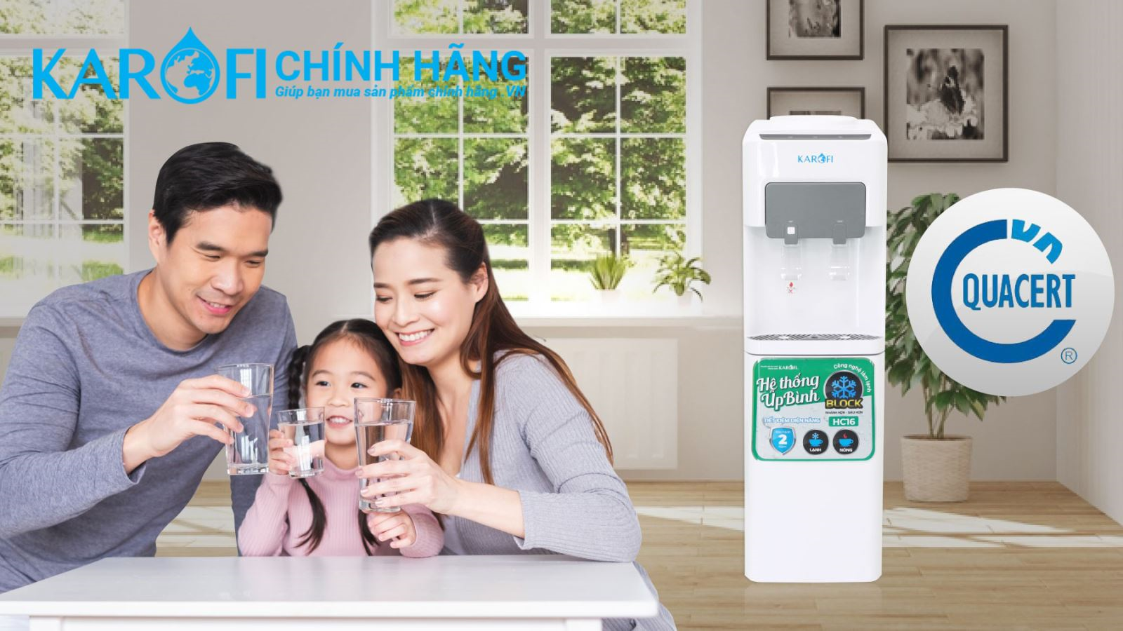 Cây nước nóng lạnh Karofi HC16