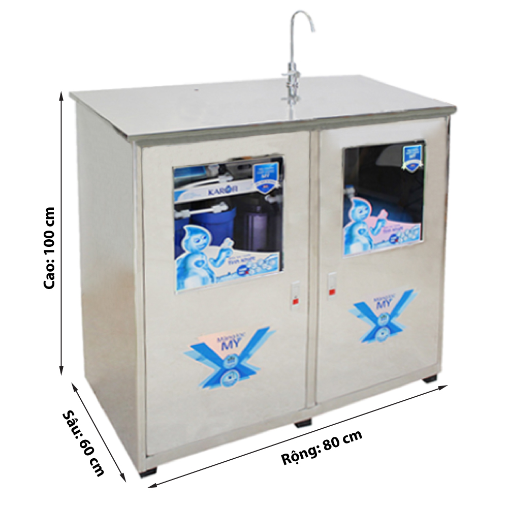 Kích thước máy lọc nước Karofi bán công nghiệp 
