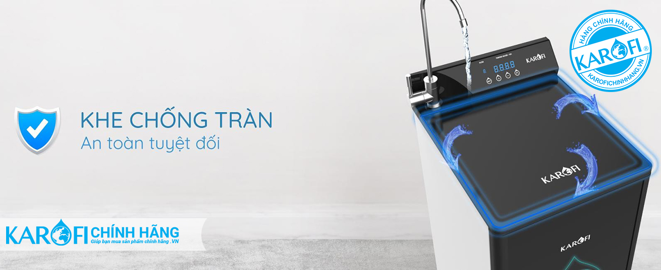Hệ thống chống tràn trên máy lọc nước karofi optimus plus