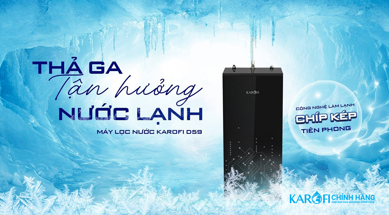 Máy lọc nước nóng lạnh Karofi KAD-D59