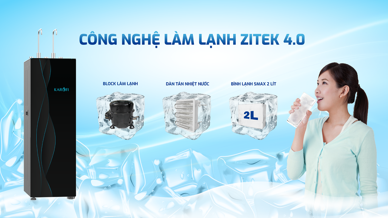Máy lọc nước nóng lạnh Karofi KAD-X68