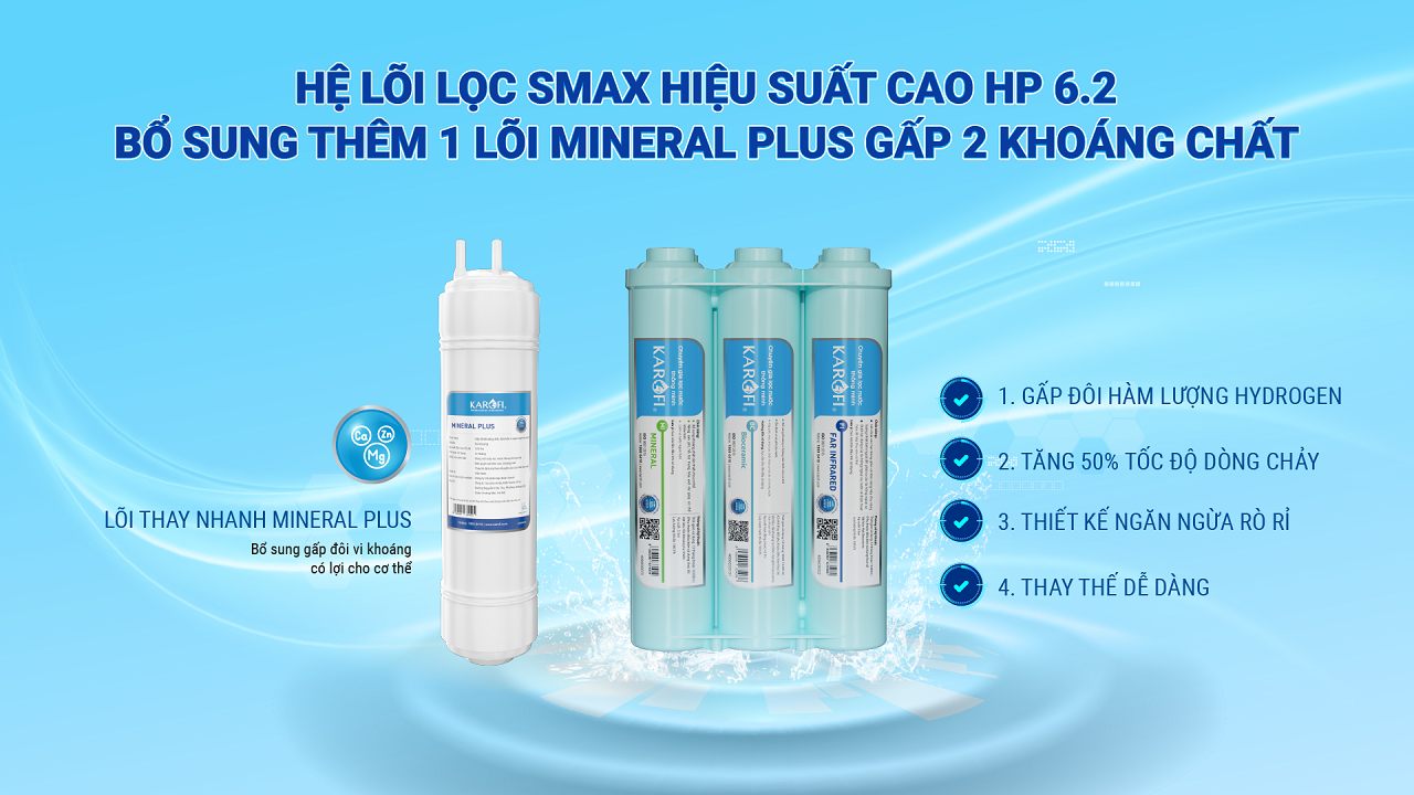 Máy lọc nước nóng lạnh Karofi KAD-X68