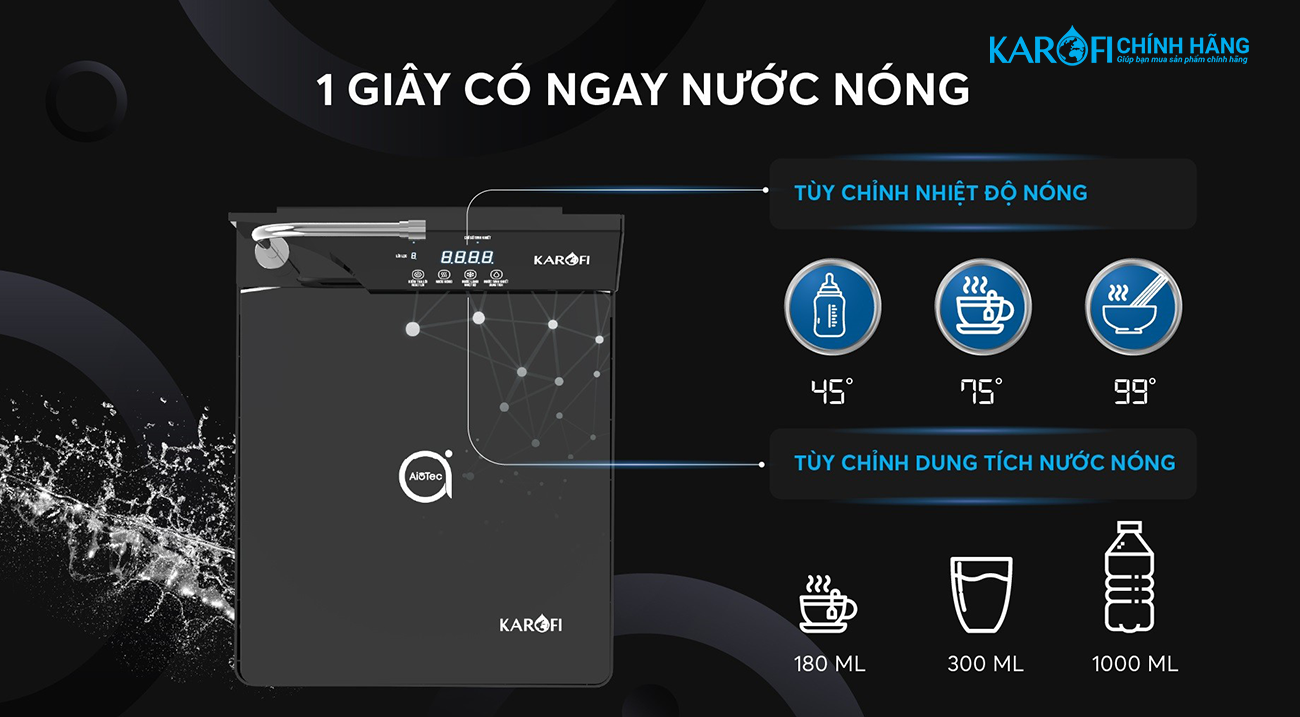 Máy lọc nước nóng lạnh Karofi KAD-D88
