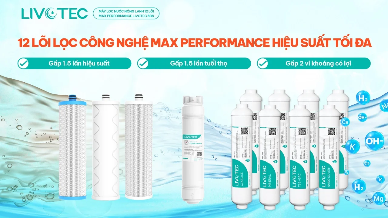 Máy lọc nước nóng lạnh Livotec 838