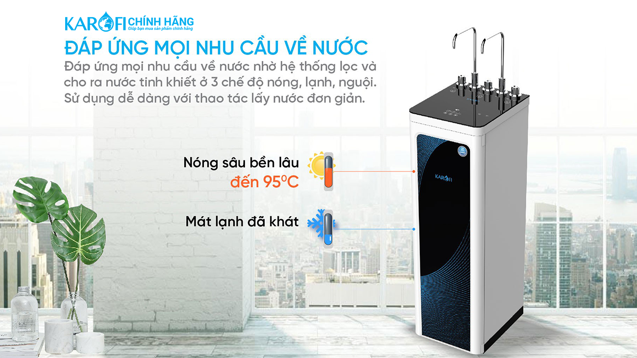 Máy lọc nước nóng lạnh nguội karofi KAD-D52