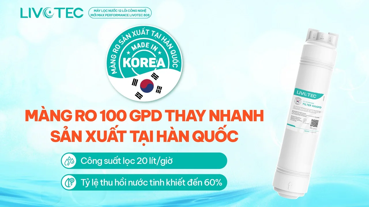 Máy lọc nước Livotec 808 Màng Ro