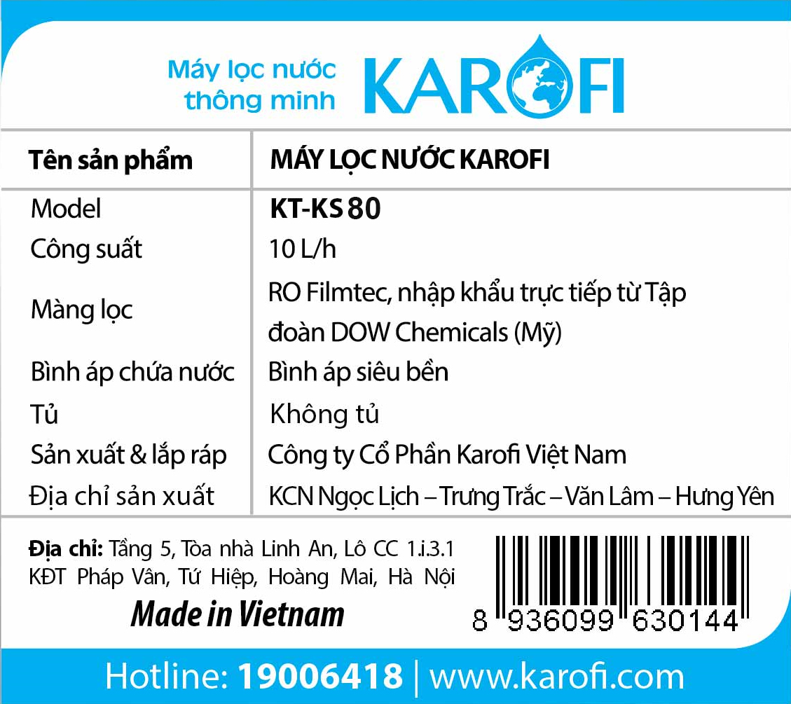 Máy lọc nước Karofi